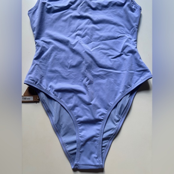 NWT Skims Signature Swim Sleeveless One Piece Zip-Back Periwinkle M SW-SLO-0793 - Picture 8 of 9